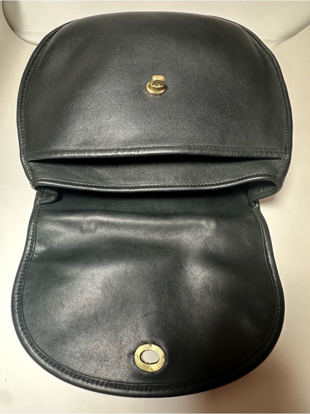 Vintage Coach large plaza bag- forest green (very dark) - Picture 10 of 11